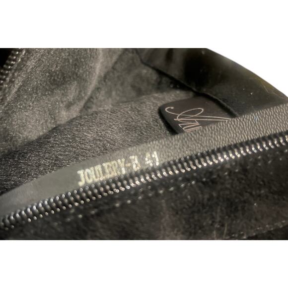 Azura Joulery Tall Shaft Black Sequined Faux Suede Boots Size 41=US 10/10.5 - Picture 6 of 7